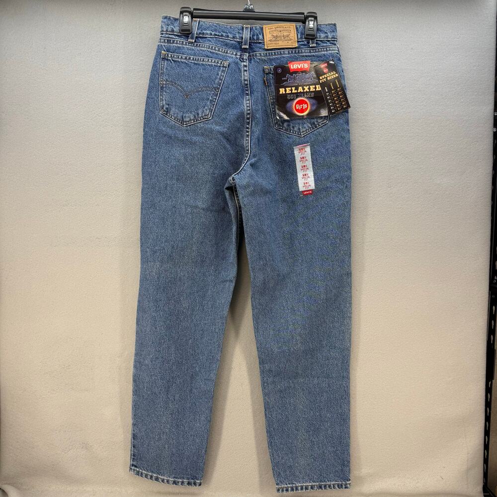 Levi's 550 Jeans Girls 18.5 Blue Relaxed Orange Tag Tapered Leg RARE VTG NWT - Picture 1 of 16
